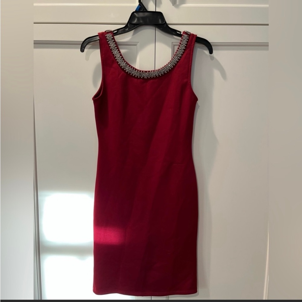 Zinga Dress mini studded open v back sz Small